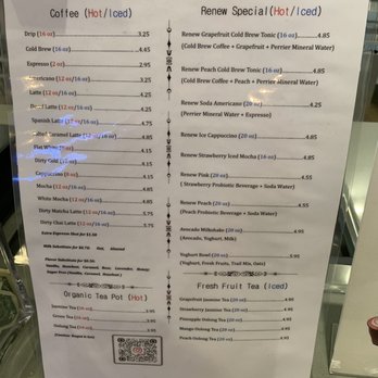 Renew Coffee N Bakery - Main menu - Coffee & Tea Near Me - Frisco, Texas