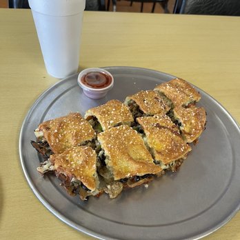 All Star Pizza - a half eaten pizza and a cup of coffee - Pizza Near Me - Lake Jackson, Texas All Star Pizza - a half eaten pizza and a cup of coffee - Pizza Near Me - Lake Jackson, Texas
