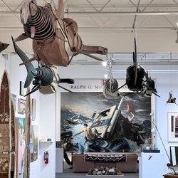 Anderson Museum of Contemporary Art - I loved how this picture is with the sharks going towards the ocean ! Museum, I see what ya did there ! Love it !