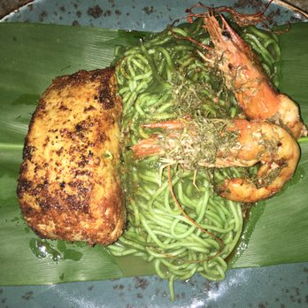 Tidepools - Seared Ono (after untying the banana leaf) - Hawaiian Near Me - Poipu, Hawaii
