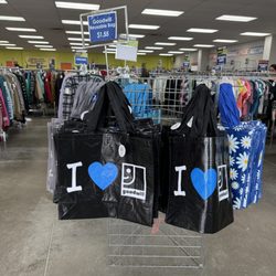 Goodwill Store - If you forget to bring a bag from home and don't want to use a free bag that arrived through donations, Goodwill has inexpensive bags.