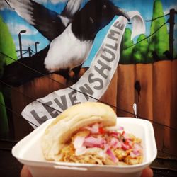 The Hungry Llama - Peruvian Chicharron Roll at Levenshulme Market