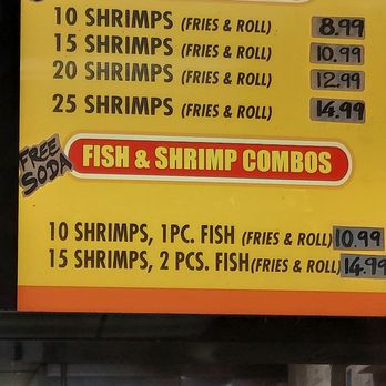 Louisiana Fried Chicken - menu for shrimp combo - Fast Food Near Me - Gardena, California Louisiana Fried Chicken - menu for shrimp combo - Fast Food Near Me - Gardena, California