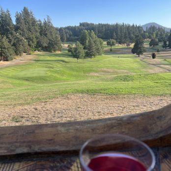 The Pub At Laurelwood - 1st & 9th holes from the lower deck (covered outside seating). - New American Near Me - Eugene, Oregon The Pub At Laurelwood - 1st & 9th holes from the lower deck (covered outside seating). - New American Near Me - Eugene, Oregon