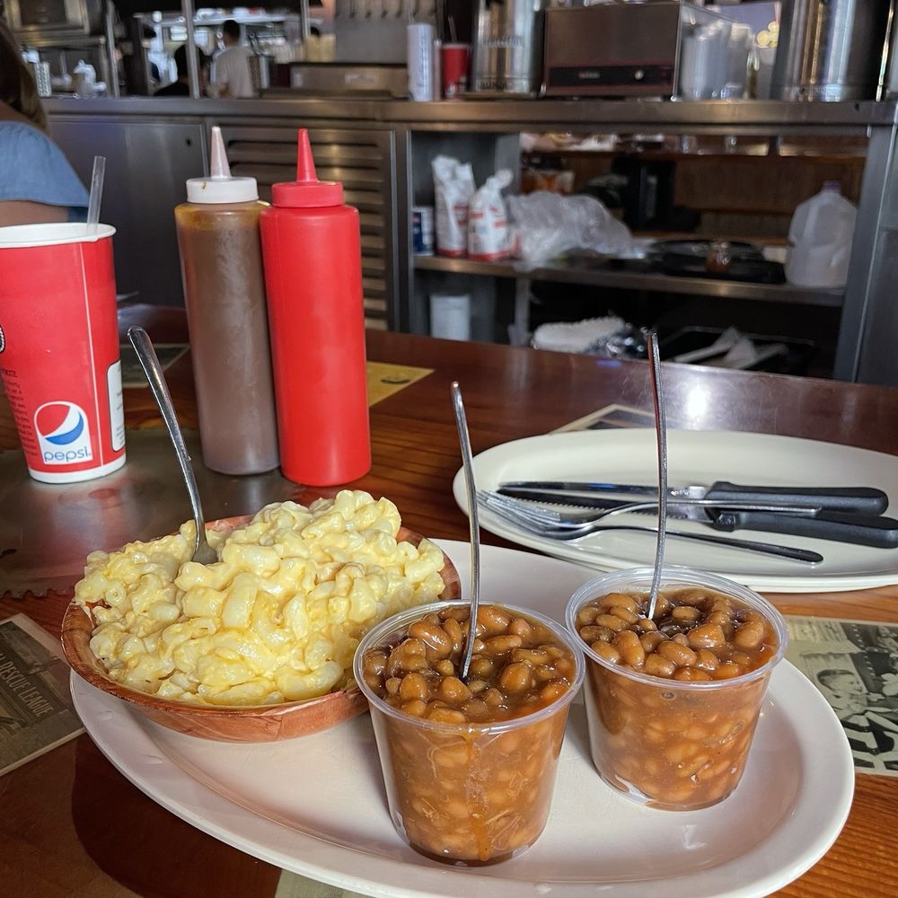 Shorty's BBQ - Mac & Cheese. With Side BBQ Beans. - Southern Near Me - Miami, Florida Shorty's BBQ - Mac & Cheese. With Side BBQ Beans. - Southern Near Me - Miami, Florida