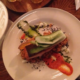 Grilled Salmon in nice arrangement.
