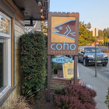 Coho Restaurant - Front sign - Seafood Near Me - Friday Harbor, Washington