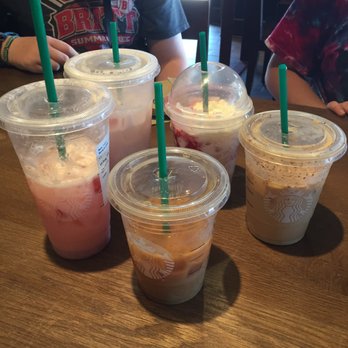 Starbucks - The two tall drinks (the same drinks) and the one in the back is what they messed up. - Coffee & Tea Near Me - Deerfield, Illinois