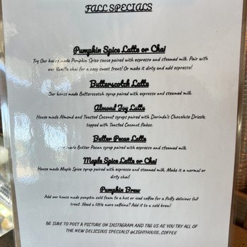 Lighthouse Coffee - Fall seasonal menu - Coffee & Tea Near Me - Sparks, Nevada Lighthouse Coffee - Fall seasonal menu - Coffee & Tea Near Me - Sparks, Nevada
