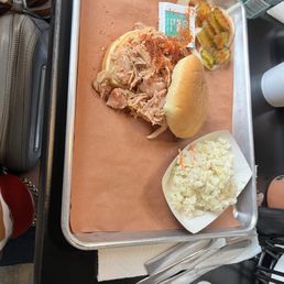 Pulled Chicken and coleslaw Pulled Chicken and coleslaw