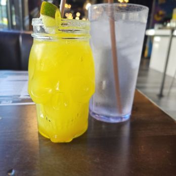 Agave & Rye - Indianapolis - My 1/2 priced mango margarita on the rocks - New American Near Me - Indianapolis, Indiana