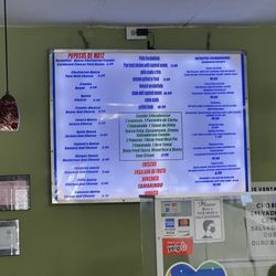 El Salvadoreno Pupuseria - Menu
