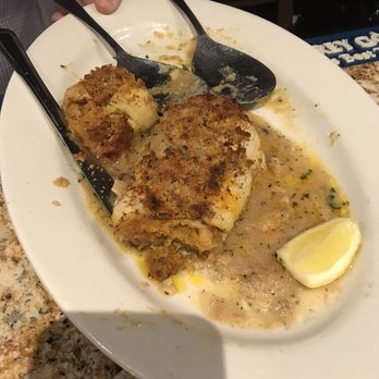 La Famiglia - Filet of sole stuffed with crab meat with an oregenato crumble - Italian Near Me - Babylon, New York La Famiglia - Filet of sole stuffed with crab meat with an oregenato crumble - Italian Near Me - Babylon, New York