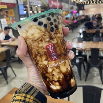 Gong Cha - Brown Sugar Milkshake (TikTok: @justandyvu) - Bubble Tea Near Me - Westminster, California