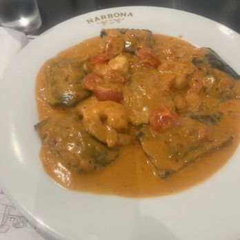 Narbona Boca Raton - Crab ravioli with shrimp. - Italian Near Me - Boca Raton, Florida Narbona Boca Raton - Crab ravioli with shrimp. - Italian Near Me - Boca Raton, Florida