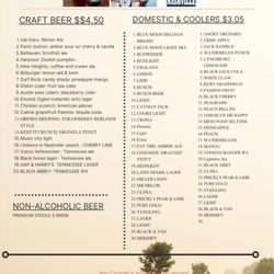 Clifton Marina - Beer Menu