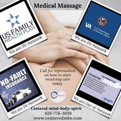 Centered mind body spirit - Heath Insurances accepted for Massage Therapy