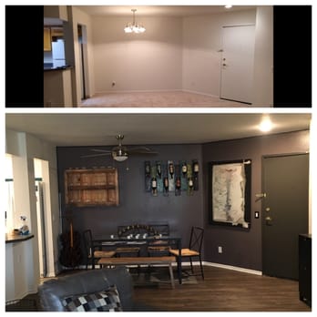 Avalon Studio City - Before and after of our front entrance/dining area! Top is what we moved into, bottom is what it looks like now! - Apartments Near Me - Studio City, California
