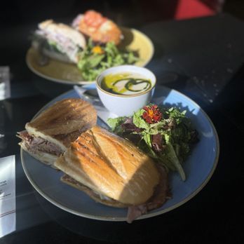 Corner Cafe - CC "Cuban" Panini Sandwich & leek potato soup - Bakeries Near Me - Atlanta, Georgia