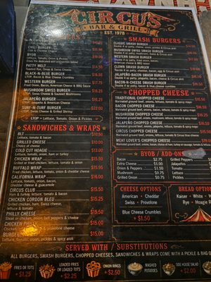 Menu photo 1 Circus Bar Pompano Beach, FL Menu photo 1 Circus Bar Pompano Beach, FL