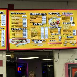 Alfredo's A Mexican Food - Menu
