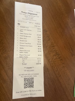 Menu photo 8 Ru Sans Atlanta, GA