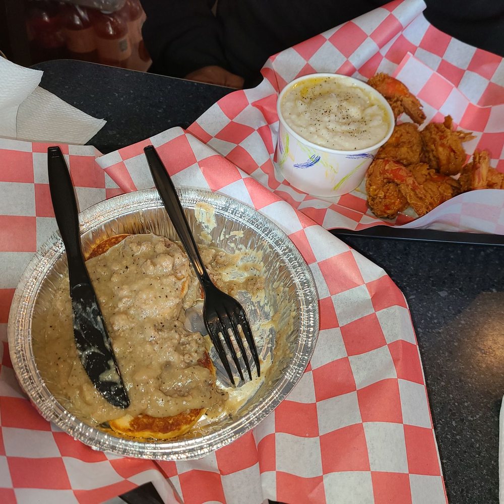 Biscuits in Gravy. Absolutely delicious . Reminded me of my grandmother sausage and biscuits she used to make from South Carolina. Biscuits in Gravy. Absolutely delicious . Reminded me of my grandmother sausage and biscuits she used to make from South Carolina.