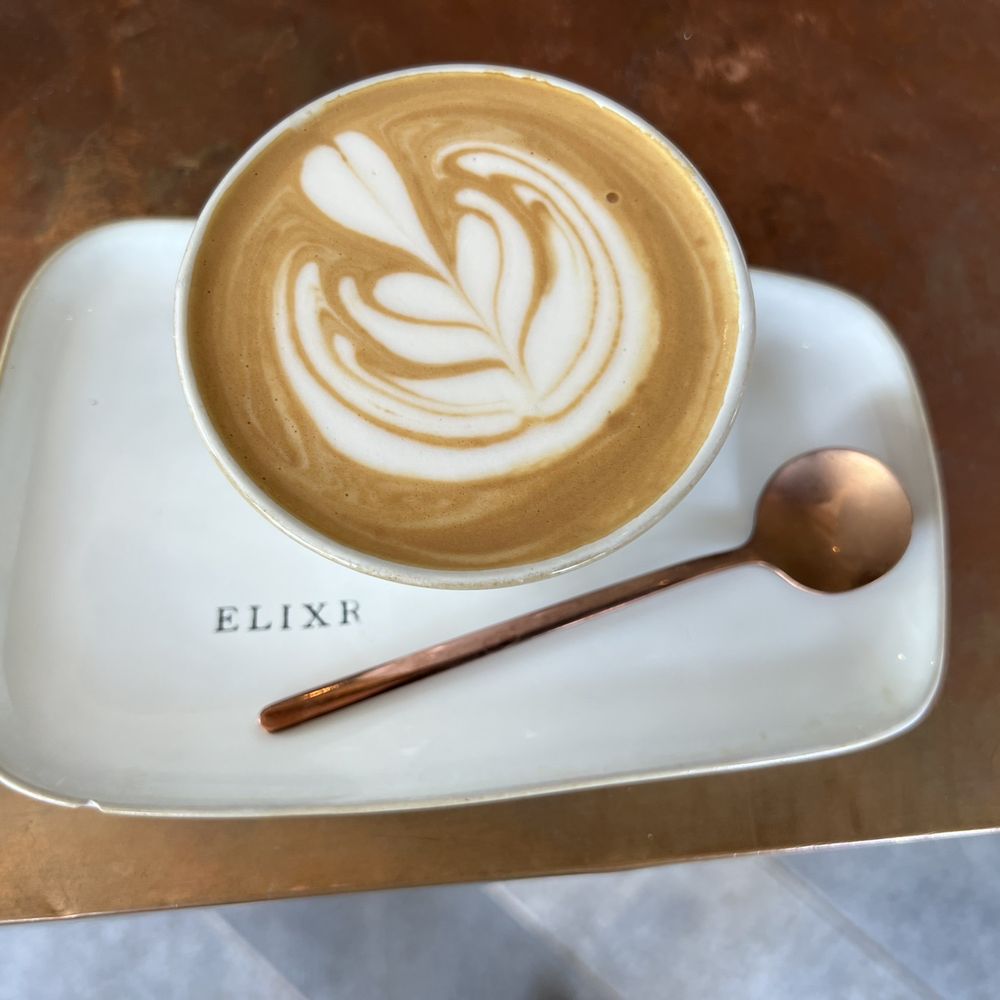 Elixr Coffee Roasters - a cup of coffee on a plate - Cafes Near Me - State College, Pennsylvania Elixr Coffee Roasters - a cup of coffee on a plate - Cafes Near Me - State College, Pennsylvania