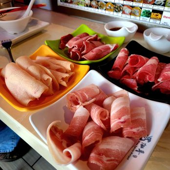 Nine Spices Fondue - July 2022: We selected all 4 meats: Lamb, Pork Belly, Chicken, & Beef Brisket - Hot Pot Near Me - Gainesville, Florida Nine Spices Fondue - July 2022: We selected all 4 meats: Lamb, Pork Belly, Chicken, & Beef Brisket - Hot Pot Near Me - Gainesville, Florida