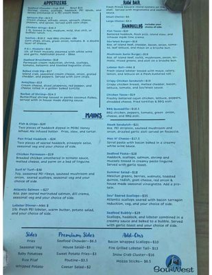 Menu photo 3 Sou'West Kensington, PE
