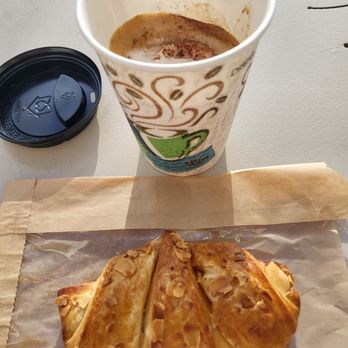 Cafe Riviera - My almond milk macchiato and almond croissant - Cafes Near Me - St. Pete Beach, Florida Cafe Riviera - My almond milk macchiato and almond croissant - Cafes Near Me - St. Pete Beach, Florida