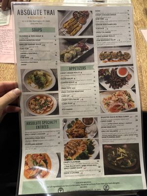 Menu photo 1 Absolute Thai Restaurant Washington, DC, DC Menu photo 1 Absolute Thai Restaurant Washington, DC, DC