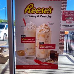 Freddy's Frozen Custard & Steakburgers - NEW Reeses Creamy Peanut Butter Shake & Reeses Crunchy Peanut Butter Concrete
