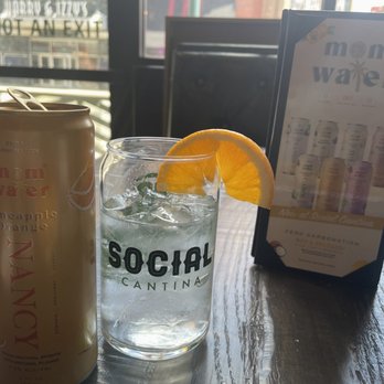 Social Cantina - Mom Water (pineapple orange flavor) - Tacos Near Me - Indianapolis, Indiana Social Cantina - Mom Water (pineapple orange flavor) - Tacos Near Me - Indianapolis, Indiana