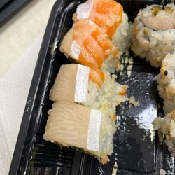 Amber West Village - What's with the leathery and inedible skin on my sushi roll??