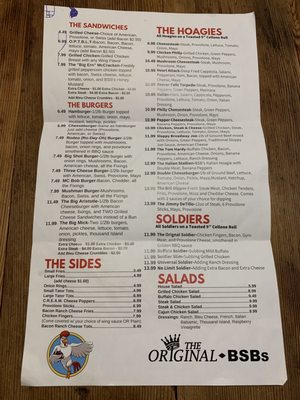 Menu photo 1 The Original BSB’s - Avalon Pittsburgh, PA