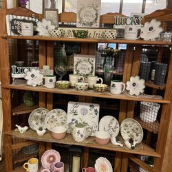 Aunt Charlotte''s Candies & Gifts - St. Patrick's Day dishware and decor