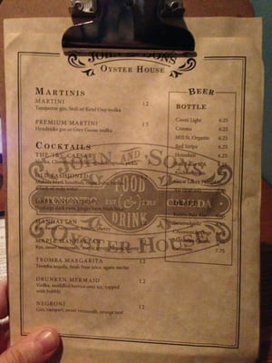 Menu photo 7 John & Sons Oyster House Toronto, ON Menu photo 7 John & Sons Oyster House Toronto, ON