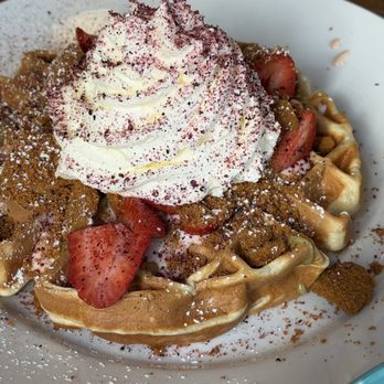 Jam Cafe on Beatty - I want strawberry cheesecake waffle special - Breakfast & Brunch Near Me - Vancouver, British Columbia