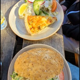 Salmon Spinach Pie & Chicken Curry Sandwich.