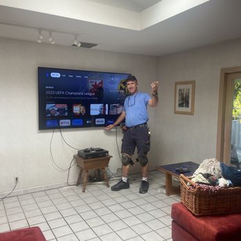Honey-Do Handyman - Giant TV propped - General Contractors Near Me Honey-Do Handyman - Giant TV propped - General Contractors Near Me