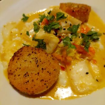 Bite American Tapas - Scallops with polenta and kimchi (so good!) - New American Near Me - Incline Village, Nevada