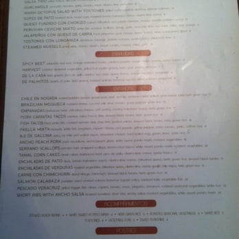 Delicia - Menu 6/17/14 - Latin American Near Me - Indianapolis, Indiana Delicia - Menu 6/17/14 - Latin American Near Me - Indianapolis, Indiana