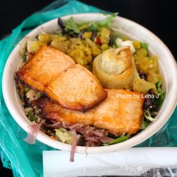 Fresh To Order - Quinoa Salad with Grilled Salmon ($19.95 plus tax) - the salad is good (made to order, quinoa was warm) but the salmon was extremely dry