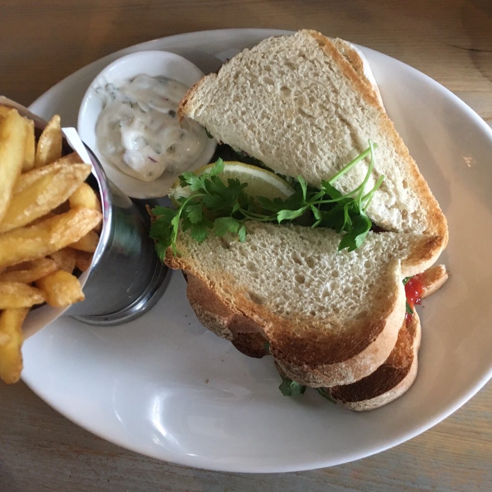 Bill's Restaurant - Fish sandwich with chips! :) - British Near Me - Birmingham, XWM