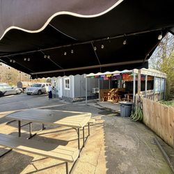 Taco Station - Sitting areas and parking.