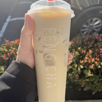 Feng Cha Teahouse - Tiramisu Foam Black Milk Tea - Bubble Tea Near Me - Costa Mesa, California