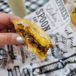 Carato’s Venezuelan Restaurant - Cross bite of trio empanada - YUM!