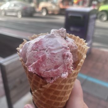 HUB Restaurant & Ice Creamery - Raspberry and brownie in a waffle cone - American Near Me - Tucson, Arizona