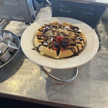 Shooters Waterfront - Brunch buffet waffle display - New American Near Me - Fort Lauderdale, Florida